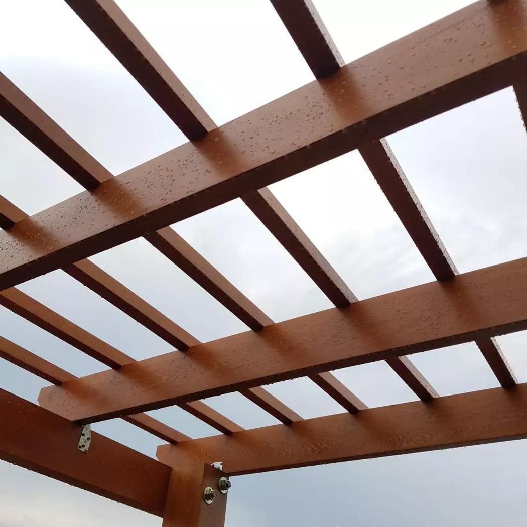 Wooden pergola for outdoor space in Panama - Canal Woods carpentry